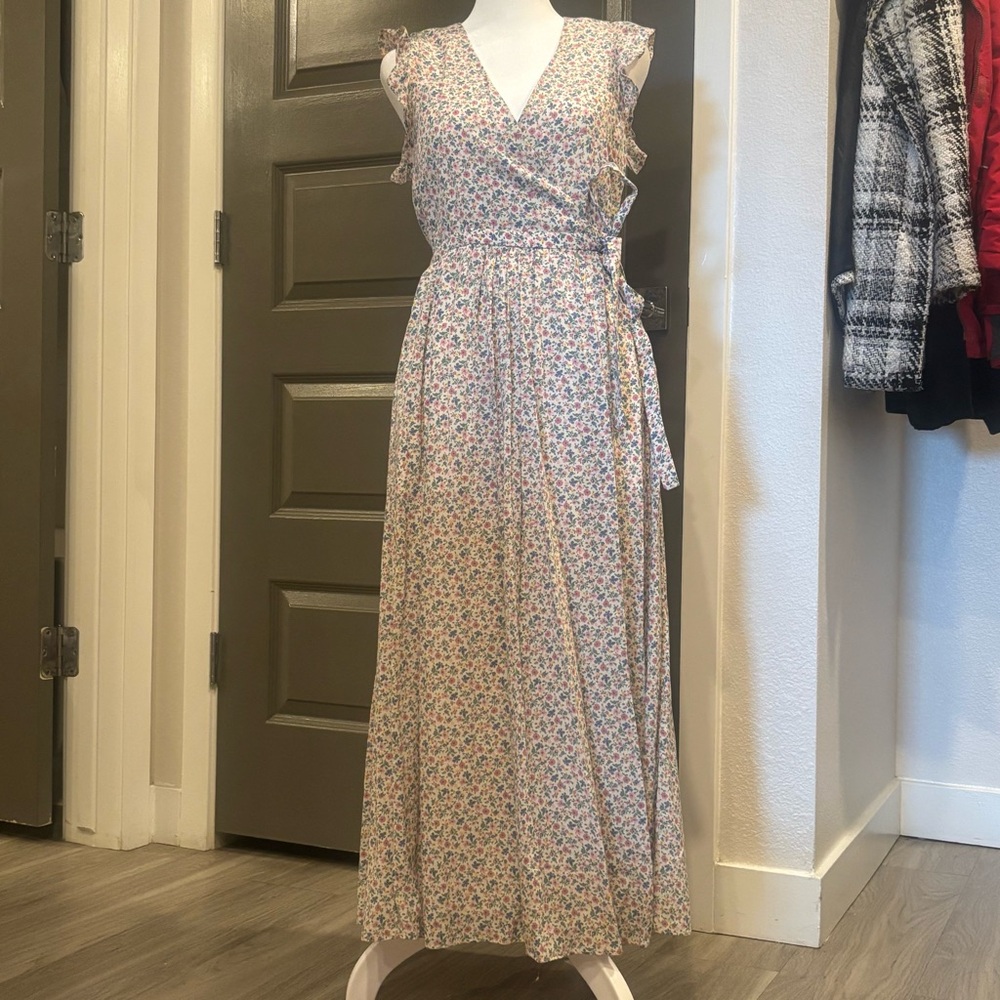 & Other Stories Midi-Length Floral Print Wrap Dress